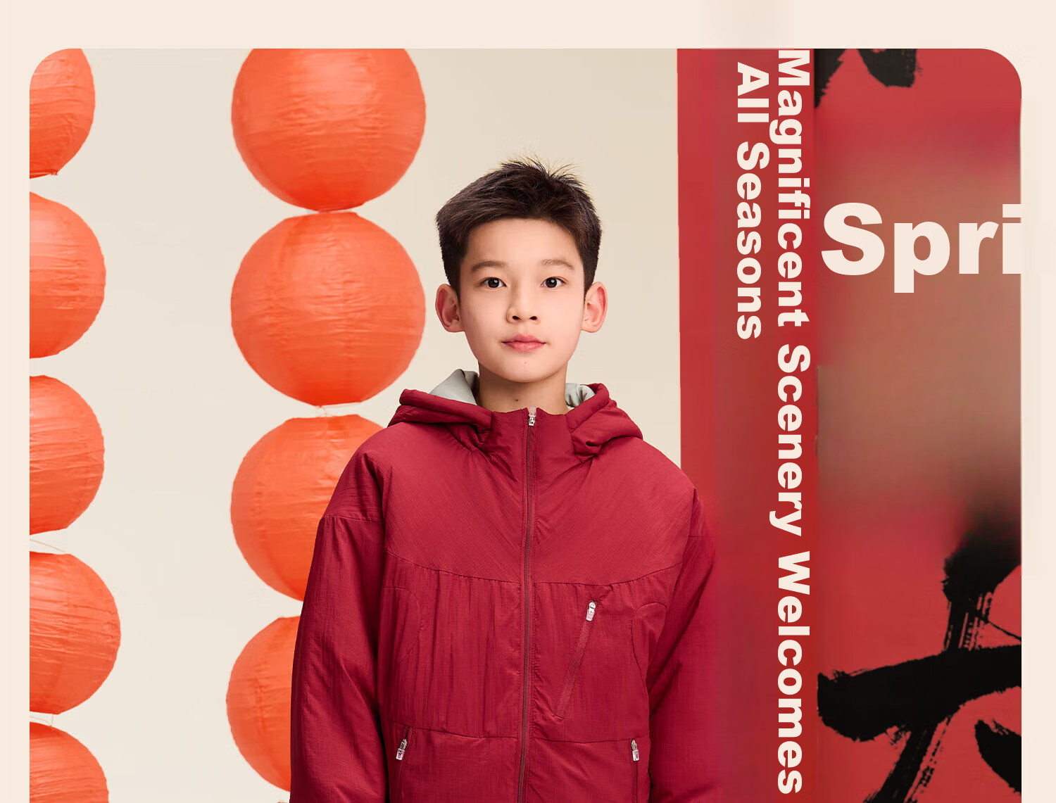 Zuo Xi Boys Red Cotton Jacket 2025 New Children's Snowy Cotton Padded Coat New Year Style Red 170 32